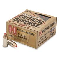 Hornady Critical Defense .32 ACP 60 Grain Flex Tip Expanding Brass Cased Centerfire Pistol Ammo, 25 Rounds, 90063
