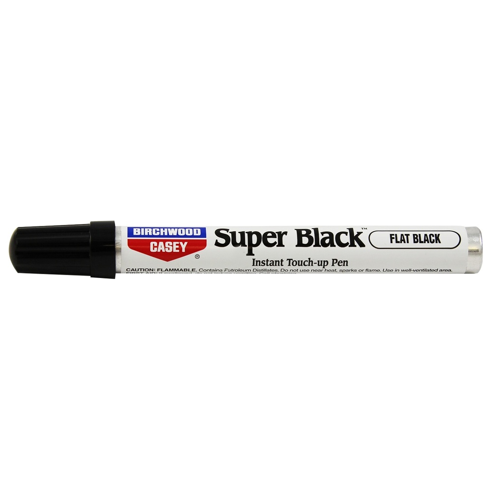 Birchwood Casey Long-Lasting Fast-Drying Super Black Touch-up Pen for Deep Scratches and Worn Areas  FLAT BLACK  0.33 OUNCE