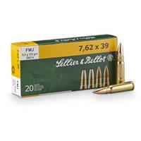 Sellier & Bellot 7.62x39mm 123gr FMJ Rifle Ammo - 20 Rounds