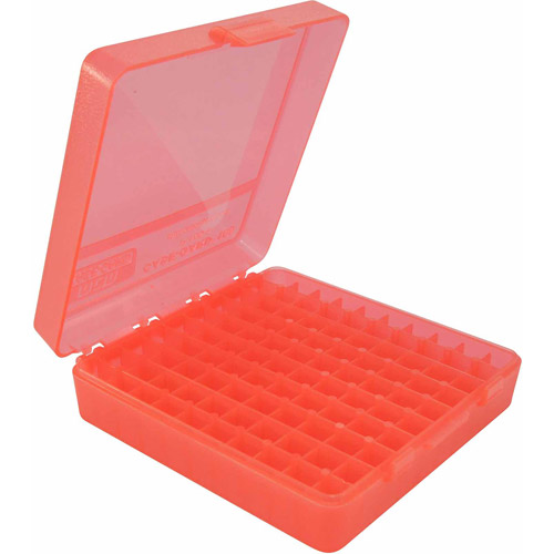 Mtm P-100 Flip-top Pistol Ammo Box 1.3  Oal Red Poly