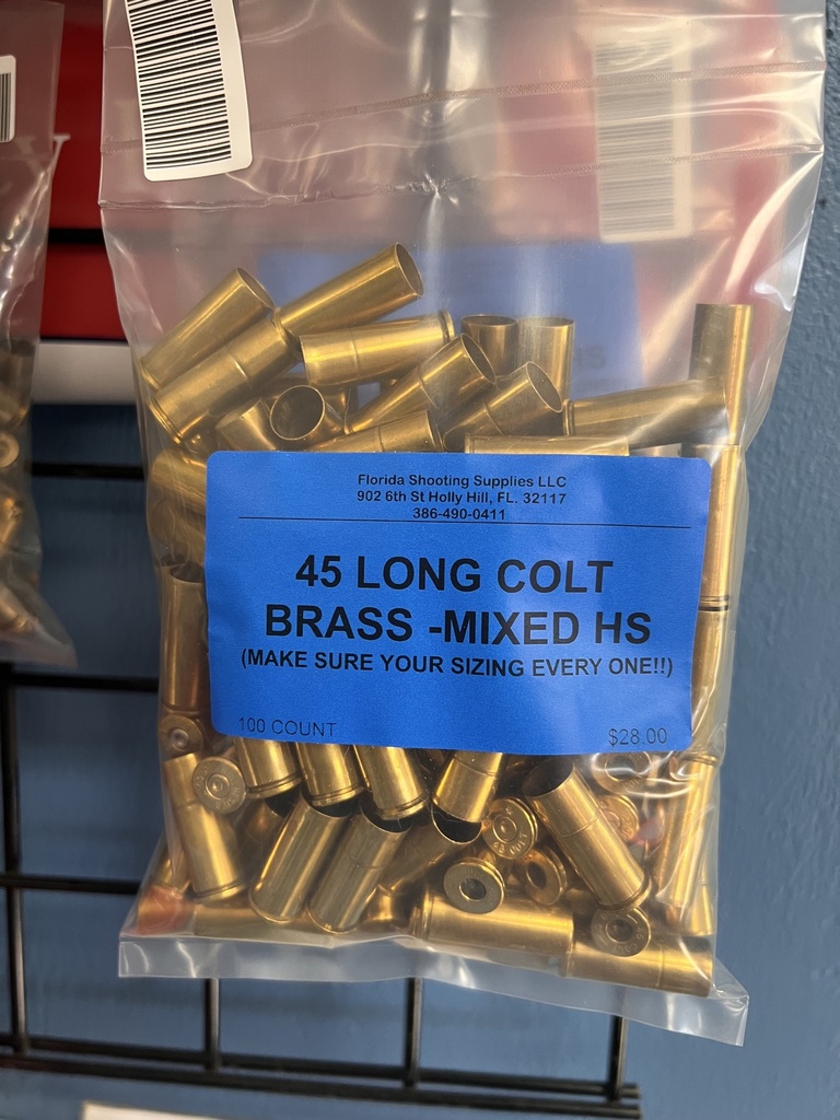 [45 BRASS] 45 LC BRASS 100 PCS CLEANED & TUMBLED