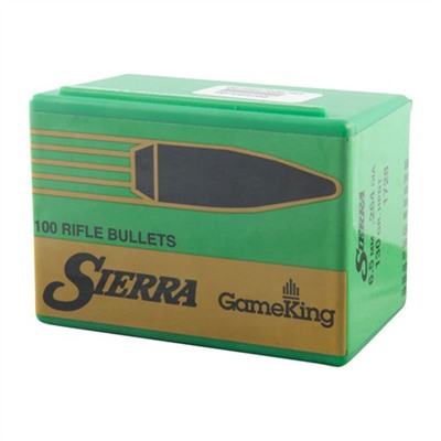 Sierra Bullets 6.5mm Caliber 130 Grain HPBT GameKing Rifle Bullets, 1728sierra gameking