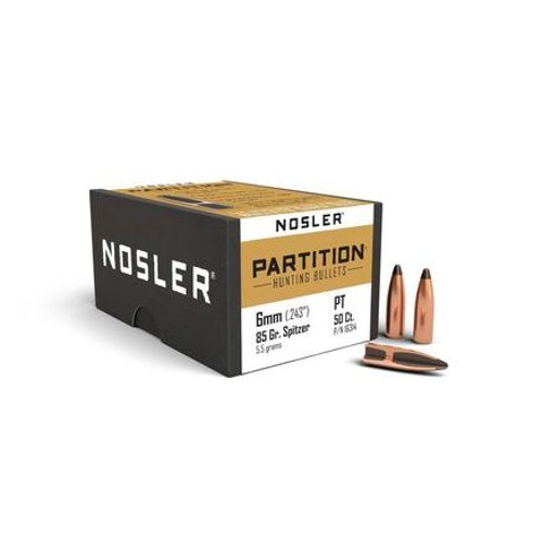 NOSLER 6MM 85GR SPITZ