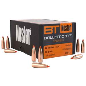NOSLER 6MM 55GR BT SPITZ