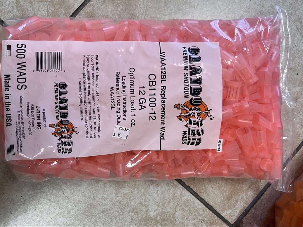 CLAYBUSTER WAA12SL 1oz WADS 500 BAG