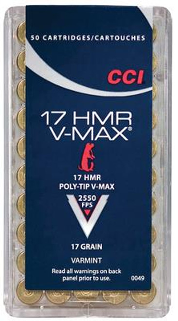 [49 CCI 17 HMR AMMO] 17 HMR AMMUNITION CCI POLYMER TIP