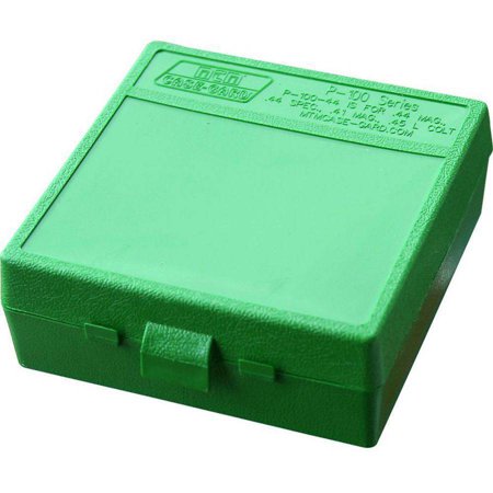 MTM 100 Round 44 Magnum/45 Long Colt Green Pistol Ammo Box, P1004410